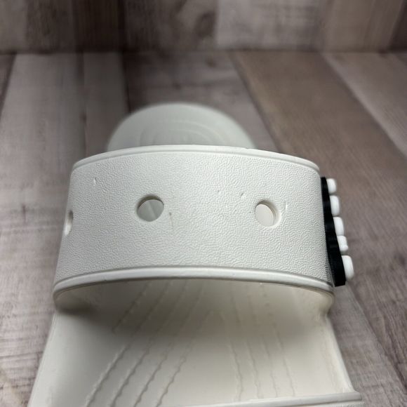 Crocs Women's Classic Slide Sandal Comfort Two Strap Slip On White Size 8 - Picture 11 of 13